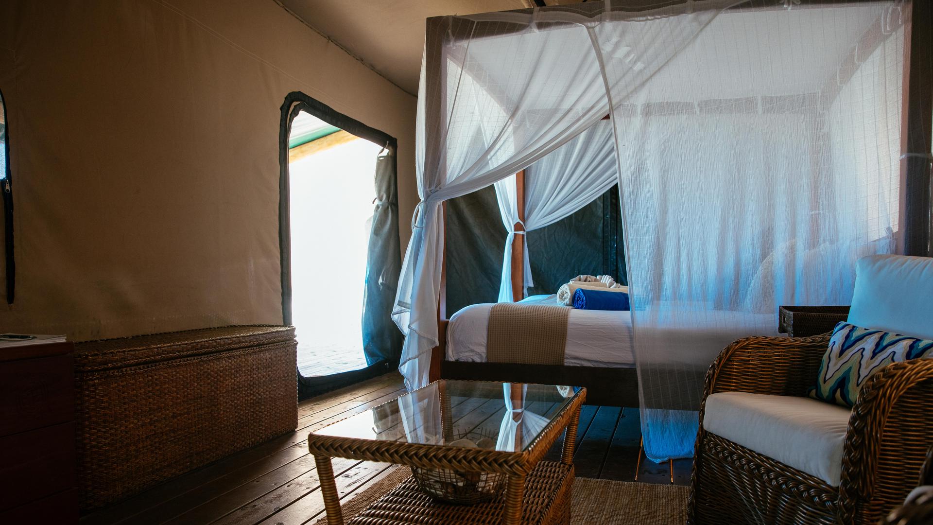 inside honeymoon tent